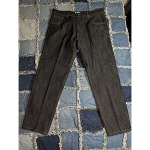 Members Property Jeans Men's 38x32 (38x31) Black Baggy Y2K Hip Hop Streetwear